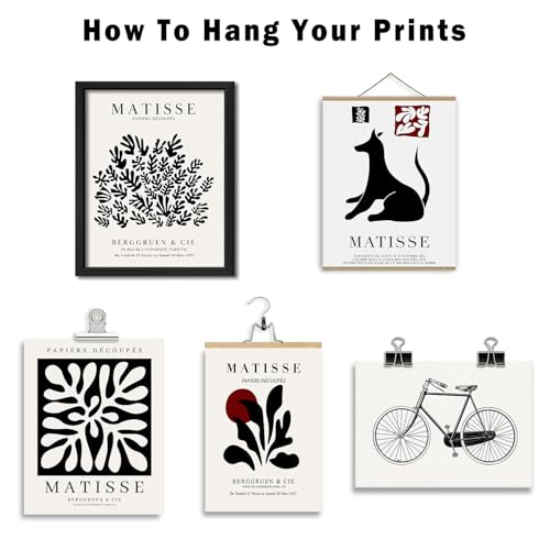 ANERZA 16 PCS Black and White Wall Art Decor, Matisse Abstract Gallery Wall Prints for Bedroom, Minimalist Posters for Living Room Aesthetic, Collage Kit Pictures, Dorm Home Decor - color: Black&White, size: 11"x14" Unframed