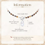 Beaded Necklaces for Women with Baroque Pearl, Turquoise Amethyst Lapis lazuli Tiger Eye Handmade Boho Bead Choker Necklace, Natural Stone Summer Jewelry Birthday Mother Gift for Women - color: Tiger Eye Stone