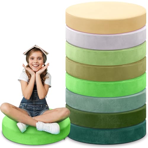 GlikCeil 8 Pcs Round Floor Pillow Cushions for Kids Classroom 15'' Soft Flexible Seating Chair Floor Seats for Reading Corner Playroom - Winter & Spring School Supplies (Forest Friends Collection) - color: Forest Friends Collection