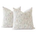 Textured Neutral Throw Pillow Covers 16x16 Inch Set of 2 Soft Woven Chenille Accent Boho Farmhouse Decorative Couch Pillow Covers for Modern Home Decor Bed Sofa Living Room - size: 16" x 16" (Pack of 2)