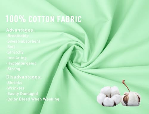 Sunflower Queen Pillowcases Set of 2, 100% Cotton Queen Size Pillow Cases 2, 20×30 inches Green Ash, Soft and Breathable - color: Green Ash, size: Queen (20"x30")