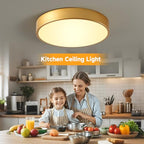 Flush Mount Ceiling Light Gold 12 Inch LED Dimmable Ceiling Light 24W 5CCT(2700K-5000K) Bedroom Lamp Entryway for Bedroom Foyer Kitchen Entryway Closet Hallway - color: Gold