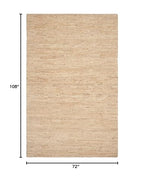 SAFAVIEH Natural Fiber Collection Area Rug - 6' x 9', Natural, Handmade Jute, Ideal for High Traffic Areas in Living Room, Bedroom (NF459A) - size: 6' x 9' (Rectangular)