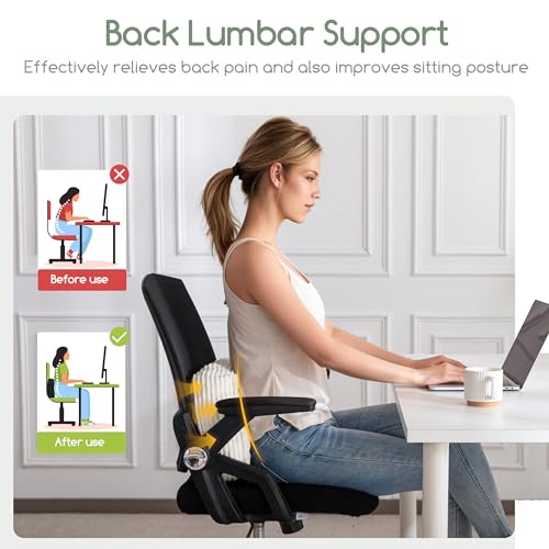 HIGOGOGO Lumbar Support Pillow for Recliner Chair/Accent Chair/Couch/Office Chair, Tufted Corduroy Back Support Cushion for Elderly, Recliner Cushions for Back Rest, Pain Relief, Reading, Beige - color: Beige