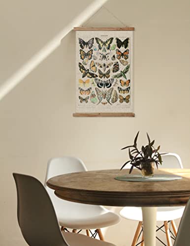 ABoby Hanging Posters, Decorative Wall Art Prints, Fabric Tapestries With Wood Frames, Ready to Hang (16" x 24" x 1 Panels, Artwork - 11) - color: Butterfly