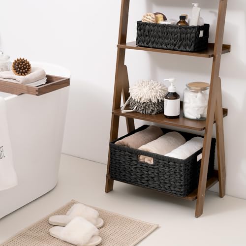 GRANNY SAYS Storage Basket for Organizing, Wicker Storage Basket for Shelf, Large Wicker Baskets for Organization, Decorative Baskets for Living Room and Entryway, 1-Pack - color: Black, size: 16 ½"L x 13"W x 7 ½"H