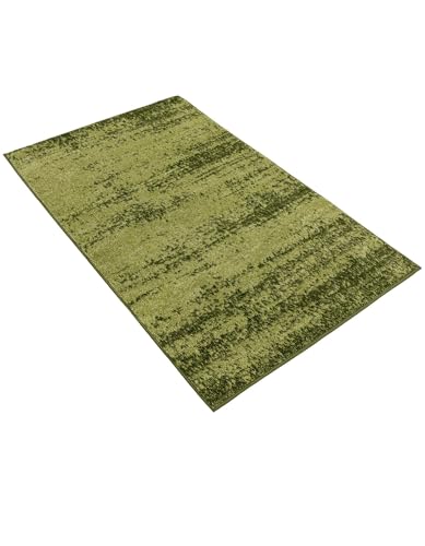 Rugs.com - Angelica Rug – 3' 1 x 5' 3 Green Easy-Clean Rug – Ideal for Kitchens, Entryways, and Bathrooms - color: Green, size: 3'3" x 5'3" (Rectangular)
