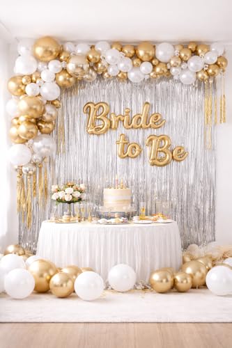 2 Pack Silver Metallic Foil Fringe Curtain Backdrop Streamers 3.2ft x 6.4ft. Party Decoration for Birthday, Wedding, New Years Eve, Graduation, Baby Shower - color: Silver