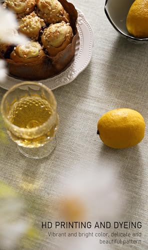 ISAENNE Designer Vintage Linen Elegant Square Table Cloth,Chinoiserie Floral Tablecloth,Wrinkle Resistant Decor Table Cover for Dining Thanksgiving Kitchen Christmas,67"*67"-Segerman B - color: Segerman B, size: 67" x 67" (Square)