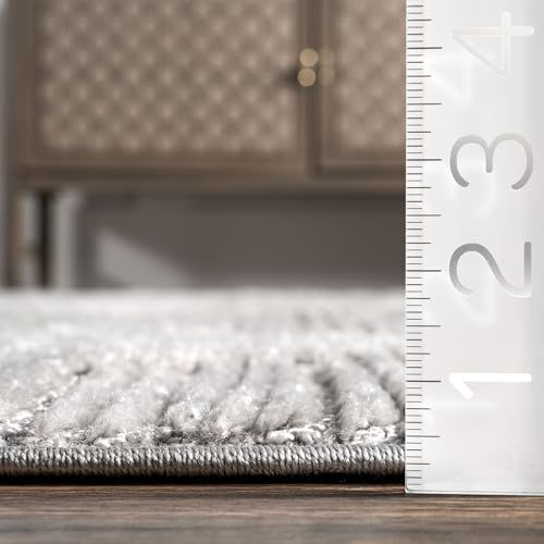 Nuloom Kerry Light Grey, 2' x 3', Geometric, Soft and Cozy, High Traffic, Stain Resistant, Easy Clean, Durable Area Rug for Bedroom, Living Room, Dining Space, Den, Foyer, Entryway - color: Kerry Light Grey, size: 2' x 3' (Rectangular)