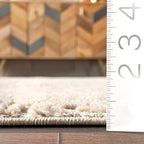 Nuloom Kerry Beige, 6' Round, Geometric, Soft and Cozy, High Traffic, Stain Resistant, Easy Clean, Durable Area Rug for Bedroom, Living Room, Dining Space, Den, Foyer, Entryway - color: Kerry Beige, size: 6' (Round)