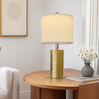 G-SAFAVA 20.5" Small Table Lamps for Living Room Lamp Single Ceramic Lamps for Bedroom Bedside Lamps Modern Boho Lamps for Night Stands Farmhouse Nightstand Lamp Side End Table Lamp, Gold - color: Gold - Single