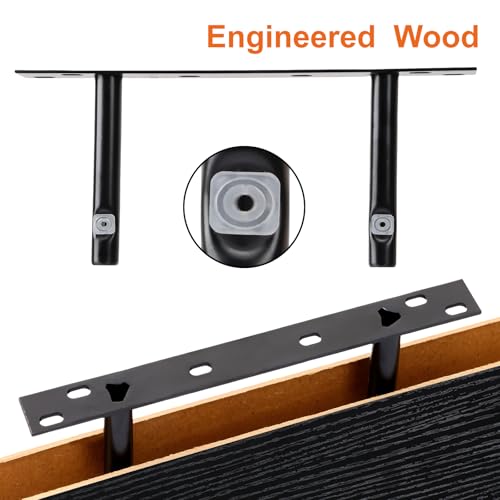 Fixwal Black Floating Shelves for Wall, Rustic Wood Shelves for Bathroom, Living Room, Bedroom and Kitchen, Wall Shelves for Storage, Books, Room Decor (Set of 4, 15.7 Inch) - color: Black, size: 15.7in