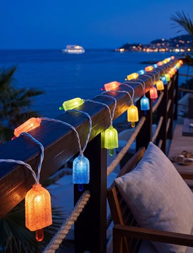 Tropical Beach Themed LED Popsicle String Lights 8.5Ft Summer Novelty Decorations Light with 10 Multicolor Ice Cream Lights, Plug in Fairy Light for Outdoor Patio Garden Bedroom Tent Birthday Party - color: Popsicle Lights