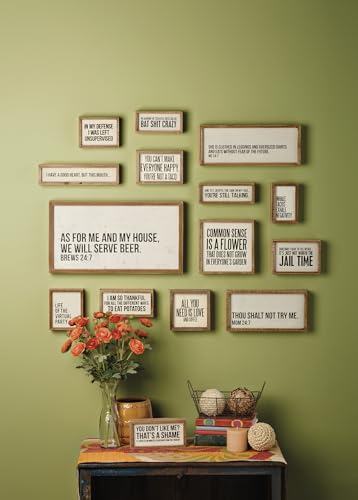 Primitives by Kathy Rustic Farmhouse Decor - Inspirational Wall Art, Wooden Table/Shelf Decor, Boho Kitchen Accessories 5”x7” - style: Not A Taco Inset Sign