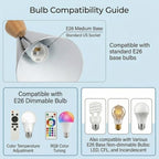 DEC LUCE DECOLUCE LIGHTING Modern Plug in Pendant Light Kitchen, Adjustable Hanging Lamps Plug into Wall Outlet for Dining Room, Bedroom, Living Room, Contemporary Wall Décor(Chrome) - size: funnel pendant light chrome