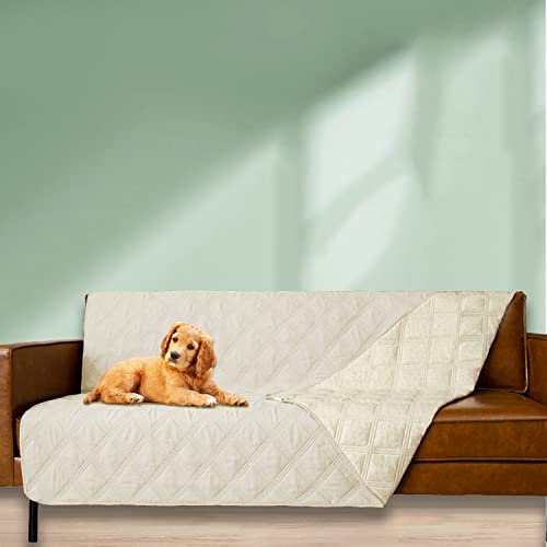 Ameritex Waterproof Dog Bed Cover Pet Blanket with Anti-Slip Back for Furniture Bed Couch Sofa - color: Ivory, size: 30x60 Inch (Pack of 1)