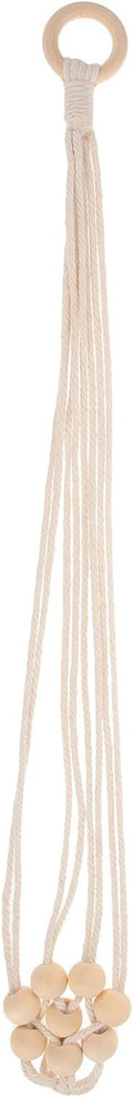 Bohemian Macrame Plant Hanger Basket for Indoor Outdoor Use, Handmade Woven Hanging Planter with Rustic Design, Small Ceiling Plant Holder for Bedroom and Balcony Decor