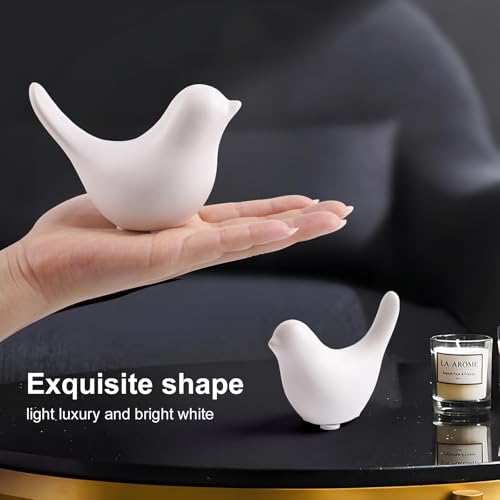 Notakia Small White Birds Statues Home Decor Modern Style Decorative Ornaments for Living Room Decor, Bedroom, Office Desktop, Cabinets (2Pcs White Birds) - color: 2pcs White Birds