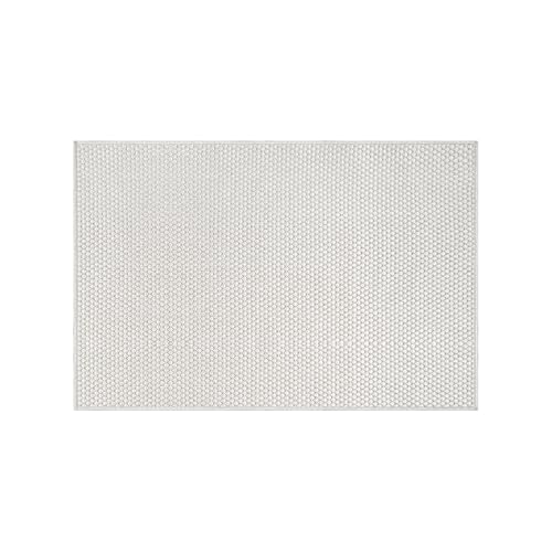 CAMILSON Easy Jute Rug 2x3, Indoor Outdoor Off-White Farmhouse Area Rugs for Living Room and Kitchen Rug, Solid Woven Design, Easy-Cleaning, Washable Outside Carpet Alfombras (2 x 3) - color: Basketweave/Bone, size: 2' x 3' (Rectangular)