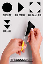 Anti Slip Rug Corner Grips - Four Pack - Quickly and Easily Secure Rugs and Runners to Laminate and Wooden Floors - by The Good Stuff (Pack of 2) - size: 2" x 3" (Square) (Pack of 2)