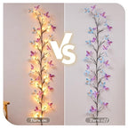 Willow Vine Light with Butterfly 48LED 5.9FT Enchanted Wall Decoration Vine Lights 8 Light Modes for Indoor Home Wall Decoration(Warm White)