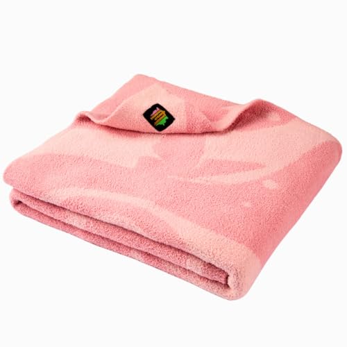 Wicked Glinda Paul Tazewell Pink Bedding Soft Cozy Feather Knit Intarsia Throw Blanket, 50 in x 60 in, (Officially Licensed Product) By Franco Collectibles - color: Wicked - Glinda Swirl, size: 50 in x 60 in