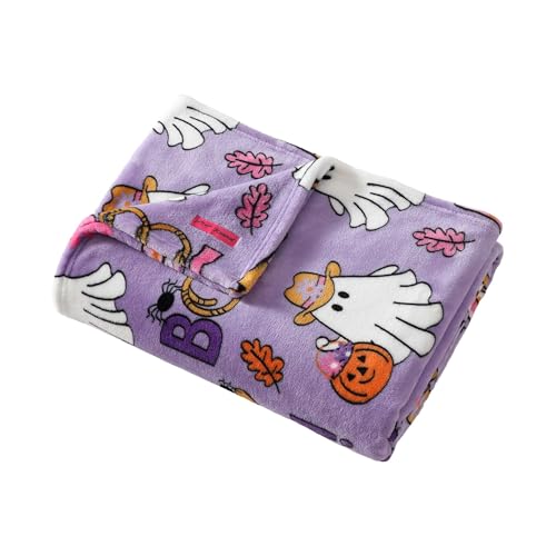 Betsey Johnson - Blanket, Buttery-Soft Throw Blanket for Couch or Bed, Boldly Plush & Oversized Bedding (Howdy Ghouls Purple, 50" x 70") - color: Howdy Ghouls Purple
