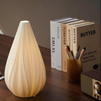 RONDURE 12.5" Modern Ceramic Table Lamp, Fully Dimmable Bedside Lamp for Bedroom Living Room Nightstand, White Translucent Ceramic Shade, Warm Ambient Decorative Corded Lighting, Bulb Included - style: Flora