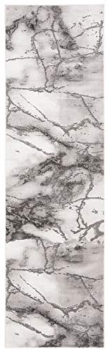 SAFAVIEH Craft Collection Runner Rug - 2'3" x 8', Grey & Silver, Modern Abstract Design, Non-Shedding & Easy Care, Ideal for High Traffic Areas in Living Room, Bedroom (CFT877G) - color: Grey/Silver, size: 2'3" x 8' (Runner)