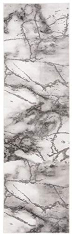 SAFAVIEH Craft Collection Runner Rug - 2'3" x 8', Grey & Silver, Modern Abstract Design, Non-Shedding & Easy Care, Ideal for High Traffic Areas in Living Room, Bedroom (CFT877G) - color: Grey/Silver, size: 2'3" x 8' (Runner)