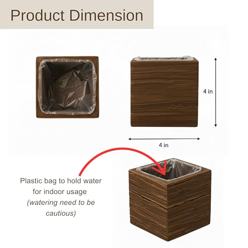 LaLaGreen Wood Planter Box for Indoor Plants (6 Pack) Wooden Wall Hanging Planters for Dried Flowers, Modern Farmhouse Wall Mount Greenery Decor Living Room, Bedroom, Kitchen, Office Home Garden - size: 6-pc Set B