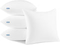 Leeden 18x18 Pillow Inserts Pack of 4, 18 Inch Throw Pillow Inserts, Soft Fluffy Decorative Square Throw Pillows for Couch, Sofa, Bed, and Home Decor White Pillows