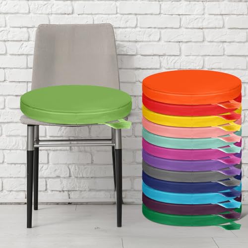 Timgle 25 Pcs Floor Cushions for Classroom 15 Inch Flexible Seating Bulk with Handles 1.6 Inch Thick Foam Floor Pillows Portable Seating for Home School Kindergarten Daycare Nursery Playroom(Round) - style: Round