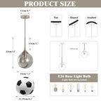 KCO Lighting 7.1” Smoked Glass Pendant Light Single Pendant Light Brushed Nickel Dining Room Light Fixtures Globe Hanging Light Fixture - color: Silver+Smoke Grey