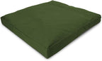 Zabuton Meditation Cushion for Workout - Supportive Yoga Floor Seat Cushion for Comfort & Posture Support - Natural Washable Cotton Fill kneeling Pad - Made in USA - Standard 24x24x2, Earth