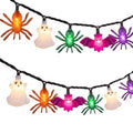 8.5ft LED Halloween String Lights with 10 LED Bulbs, Fairies Bats Spiders Lights - color: Multicolor Fairies Bats Spiders