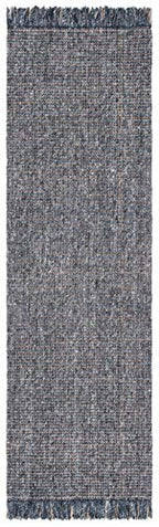 SAFAVIEH Natural Fiber Collection Runner Rug - 2'3" x 6', Charcoal & Natural, Handmade Woven Fringe Jute, Ideal for High Traffic Areas in Living Room, Bedroom (NF826H) - color: Charcoal/Natural, size: 2'3" x 6' (Runner)