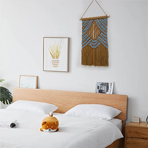 BMIDRUT Hanging Macrame Tapestry Dream Catchers Hand Woven Tapestries Boho Wall Art Decor Home Wall Decor Wall Pediment - size: 26"L x 16"W