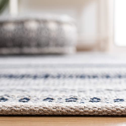 SAFAVIEH Montauk Collection Runner Rug - 2'3" x 9', Grey & Black, Handmade Flat Weave Boho Stripe Cotton, Ideal for High Traffic Areas in Living Room, Bedroom (MTK851H) - color: Grey/Black, size: 2'3" x 9' (Runner)