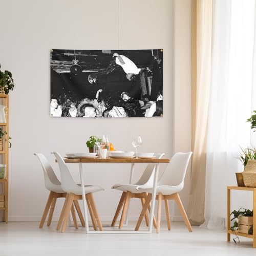 BYADKOA- Playboi Carti Die Lit Album Cover Flag Banner Aesthetic Decorative Durable Man Cave Wall tapestry with 4 Brass Grommets 3x5 Feet Flag Suitable For Indoor And Outdoor Decorate for College Dorm