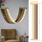 Macrame Fairy Lights Battery Operated with Remote | Large Macrame with 20ft 100 LED String Lights,Brown Gradient Warm White Light for Living Room,Bedroom,Christmas,Holiday Deco - color: Brown-Warm White