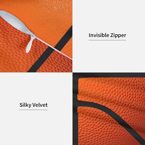 Basketball Throw Pillow Covers 18 X 18 Inch Set of 2 Pillow Cases Decoration Cushion Cover for Sofa Bedroom Living Room Outdoor - color: Basketball