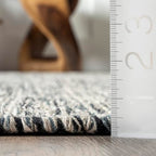 nuLOOM Alessi Solid Farmhouse Cotton Area Rug, 9' 6" x 13' 6", Grey - color: Grey, size: 9'6" x 13'6" (Rectangular)