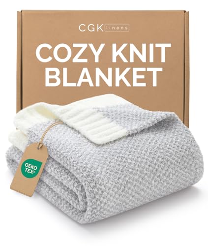 Grey Throw Blanket - Super Soft Throw for Couch, Bed, Sofa, Chair - Lightweight, Warm, Double Sided Knit - All Season Cozy, Fuzzy, Anti-Static Microplush Blanket for Women, Bedroom, Home Decor, 50x60 - color: 01 - Heathered Grey
