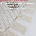 Large Stuffed Animal Hammock or Net, Macrame Boho Toy Hammock with LED Light, Decorate Net for Stuffed Animals Corner, Space Saving Hanging Stuff Animal Organizer Holder for Kids Bedroom Playroom - style: B