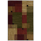 Mohawk Home Alliance Modern Geometric 5' x 8' Area Rug - Red - Perfect for Living Room, Dining Room, Office - size: 5' x 8' (Rectangular)