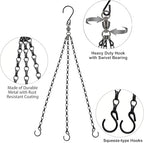 Heybe Swivel Hanging Basket Chains 23 Inches 3 Leads Hanging Chains Flower Pot Hanger Replacement Plant Hangers for Planters and Lanterns, Pack of 3 (3 Legs-Swivel) - style: 3 Legs-Swivel