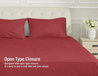 Sunflower Queen Pillowcases Set of 2, 100% Cotton Queen Size Pillow Cases 2, 20×30 inches Jester Red, Soft and Breathable - color: Jester Red, size: Queen (20"x30")