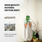 Modern Minimalist Bohemian Style Hanging Planters Plant Net Pocket Hand Woven Hanging Basket Holder Tapestry Flower Basket with Exquisite Tassel Indoor Balcony Decoration (Tassel) - size: Tassel